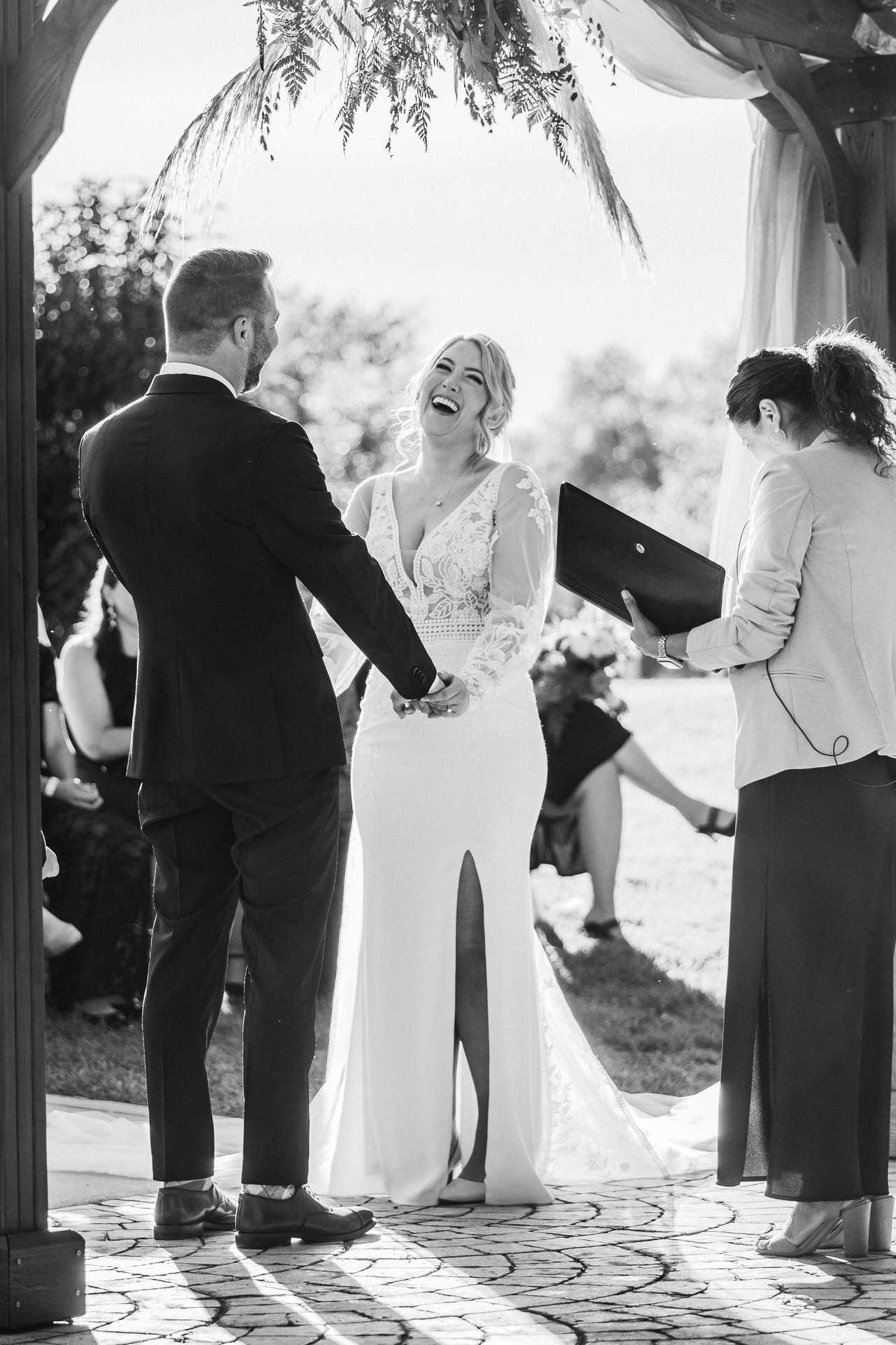 Wedding ceremony officiated by Jennifer Rueda Warnecki
