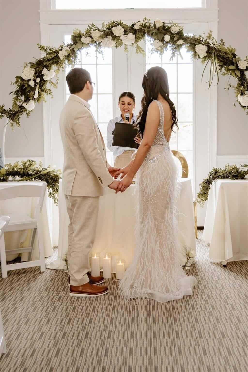 Wedding ceremony officiated by Jennifer Rueda Warnecki