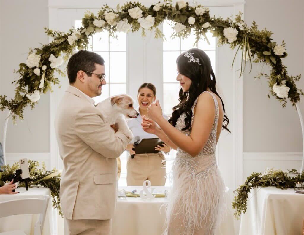 Wedding ceremony officiated by Jennifer Rueda Warnecki