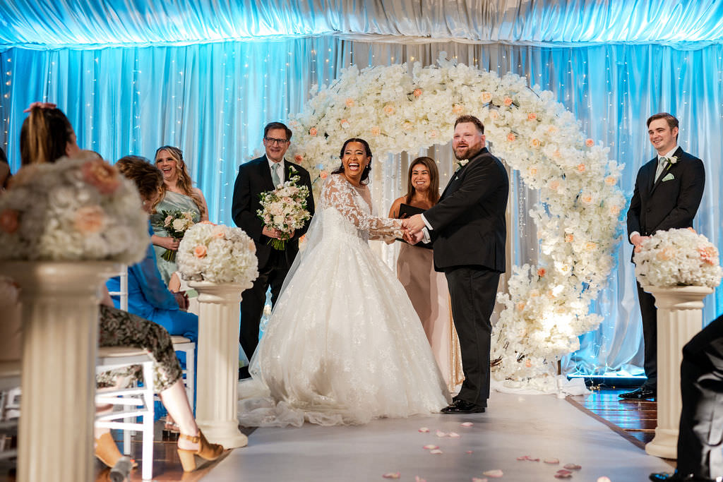 Wedding ceremony officiated by Jennifer Rueda Warnecki