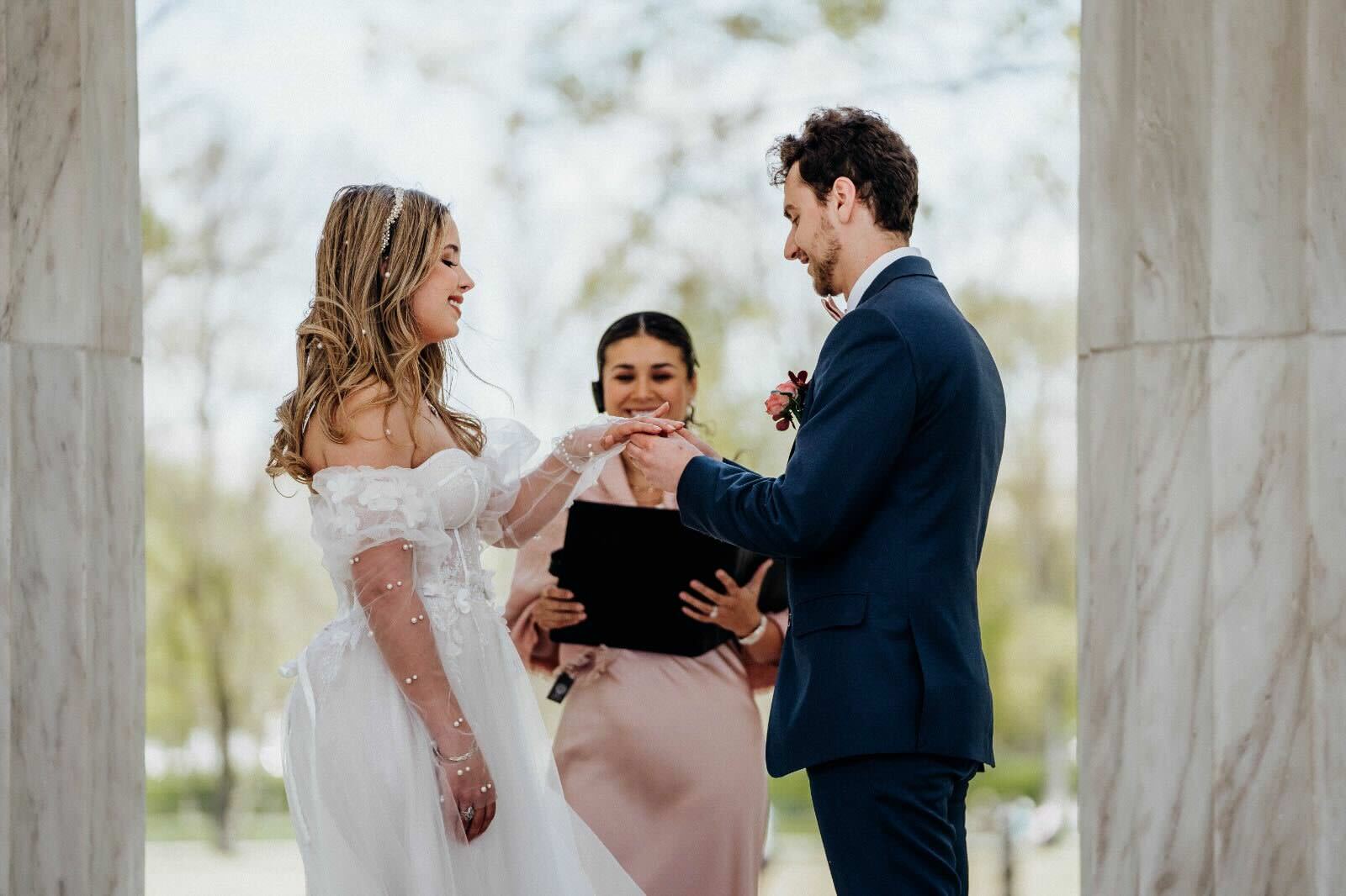 Wedding ceremony officiated by Jennifer Rueda Warnecki